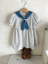 ［OREN］Pure tie stripe one-piece