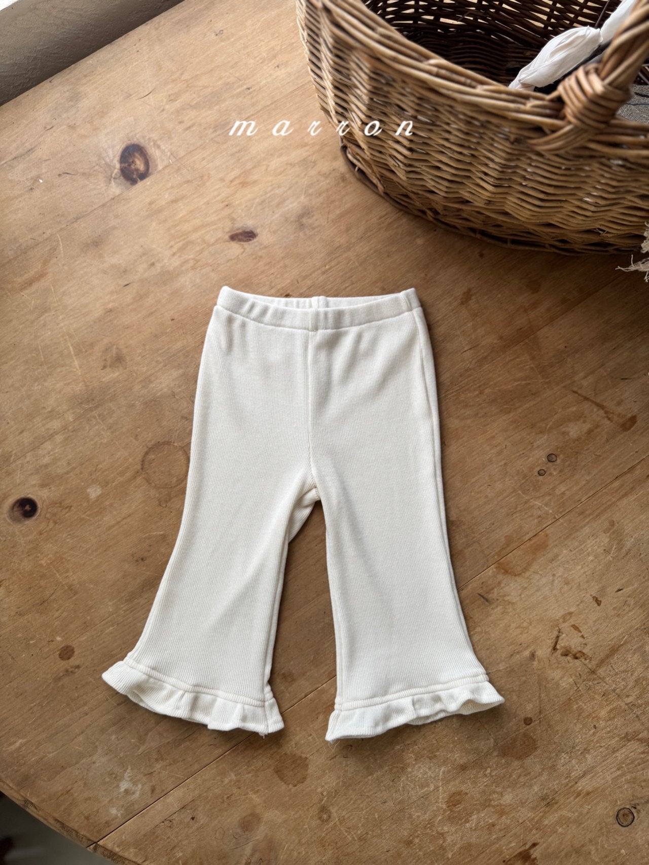 ［marron］Bunny frill pants