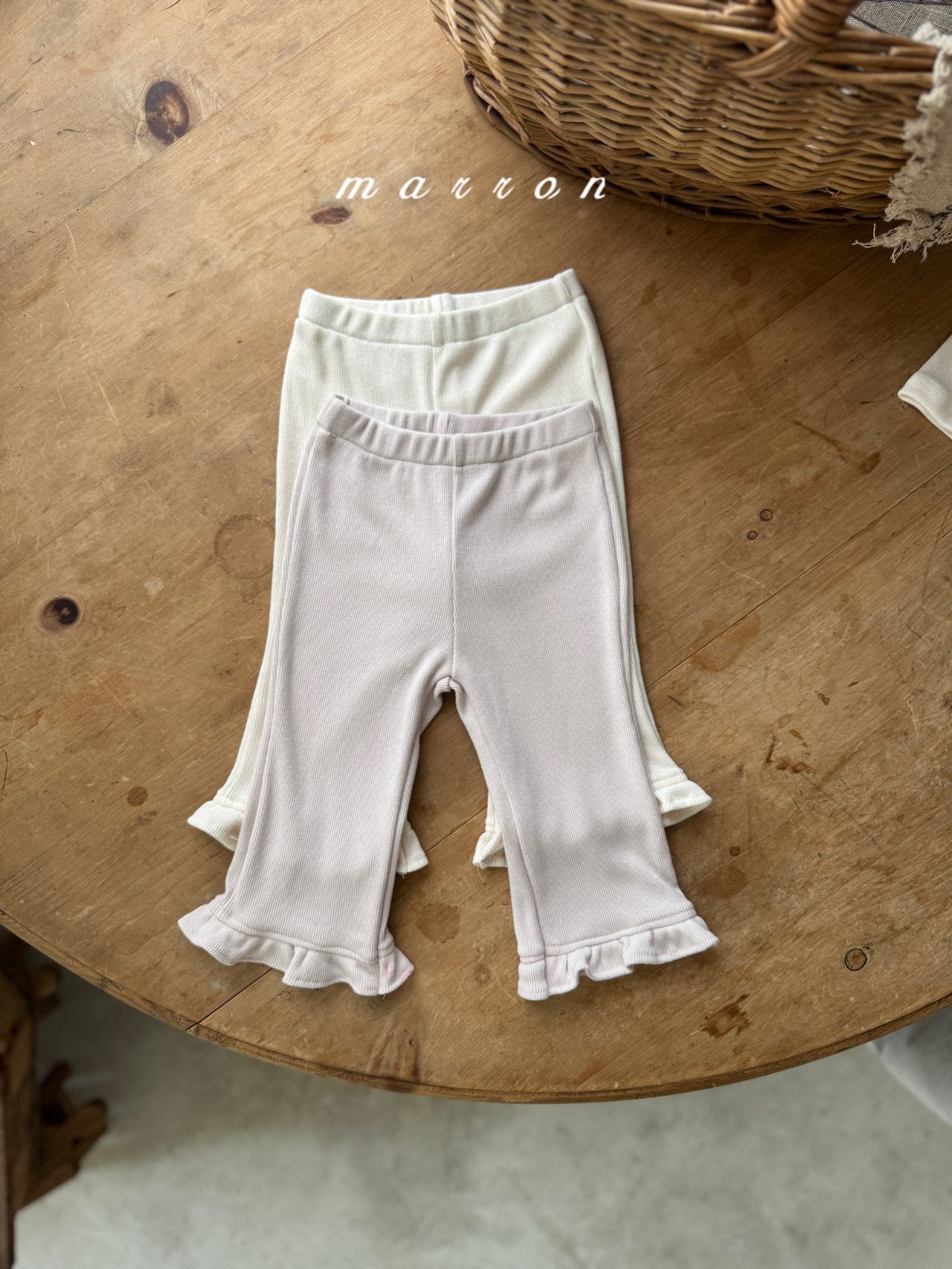 ［marron］Bunny frill pants