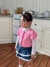 ［second moment］Puff ribbon cardigan