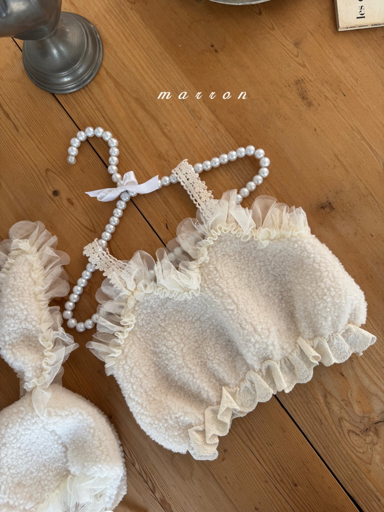 ［marron］Lace boa bustier