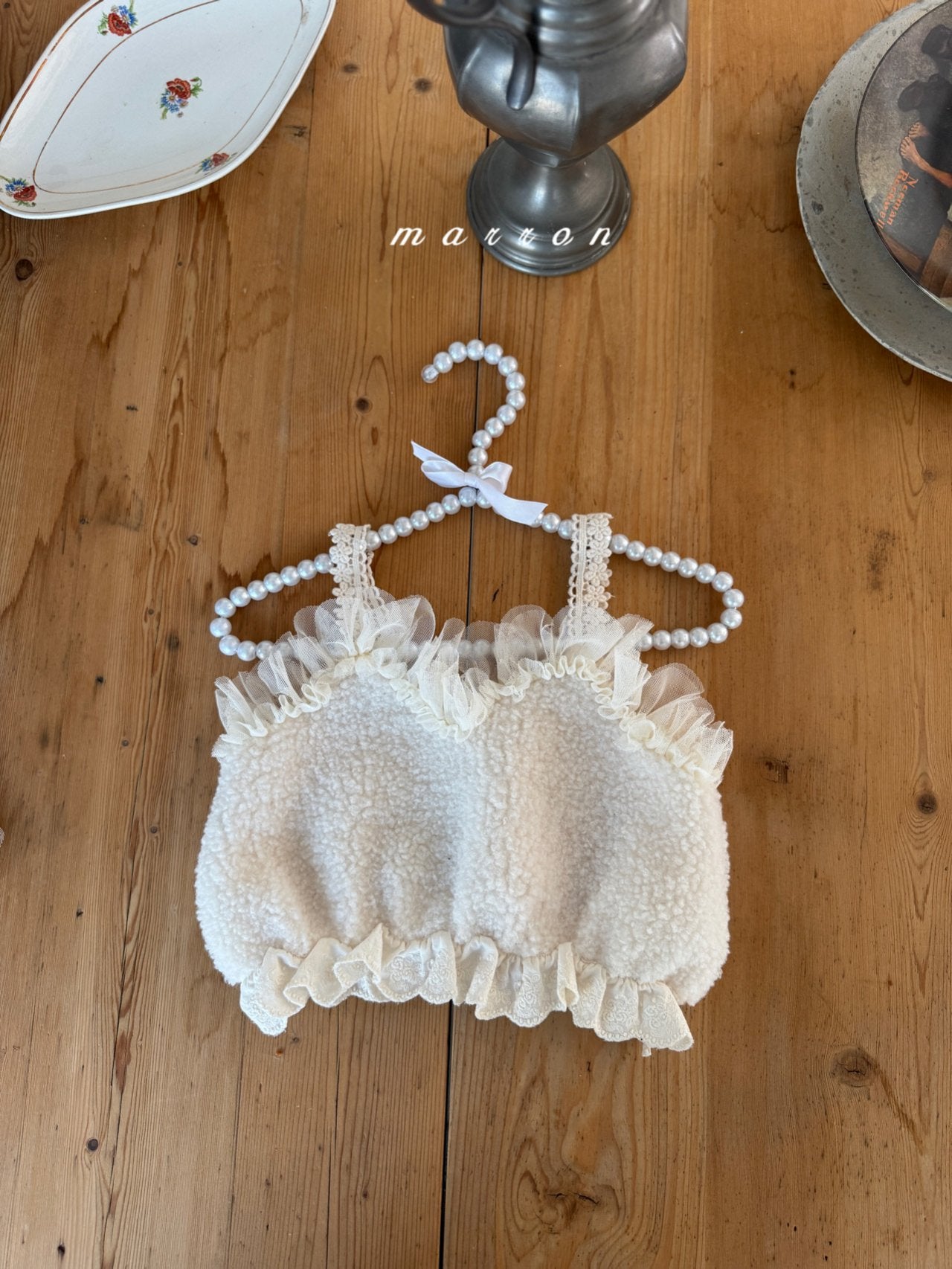 ［marron］Lace boa bustier