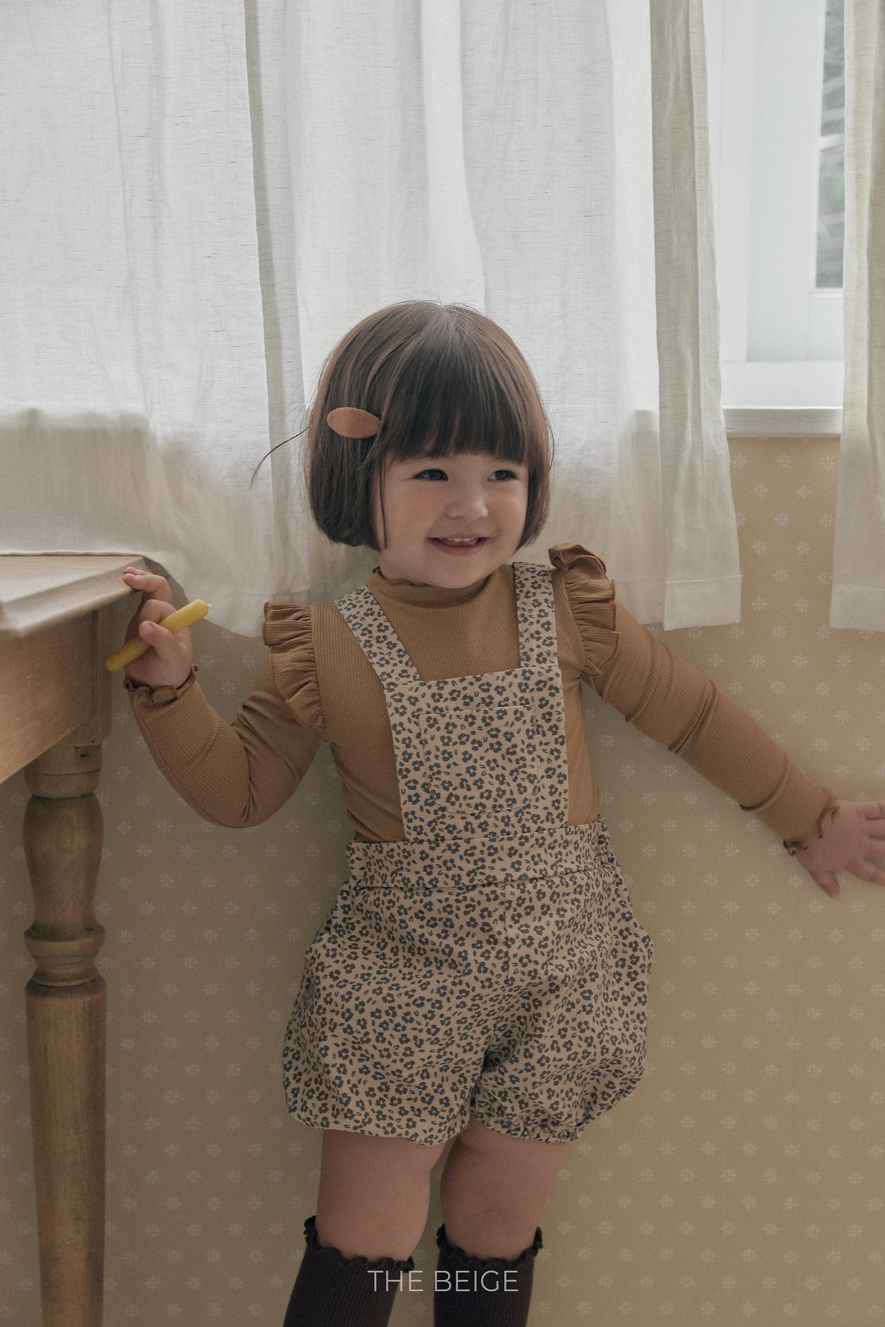 ［The beige］Pumpkin Suspender Pants