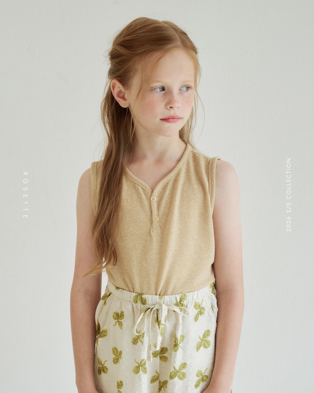 ［ROSETTE］Mare button sleeveless tops