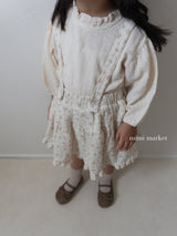 ［mimi market］Neck frill dot blouse