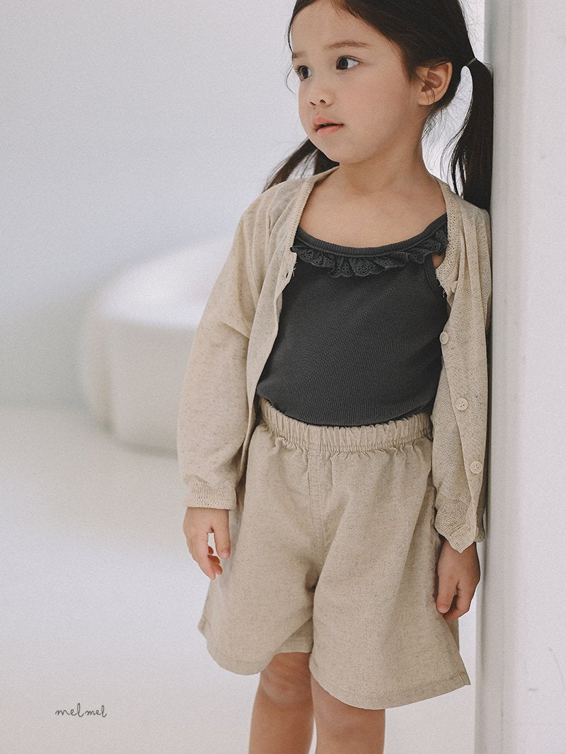［melmel］Linen short pants
