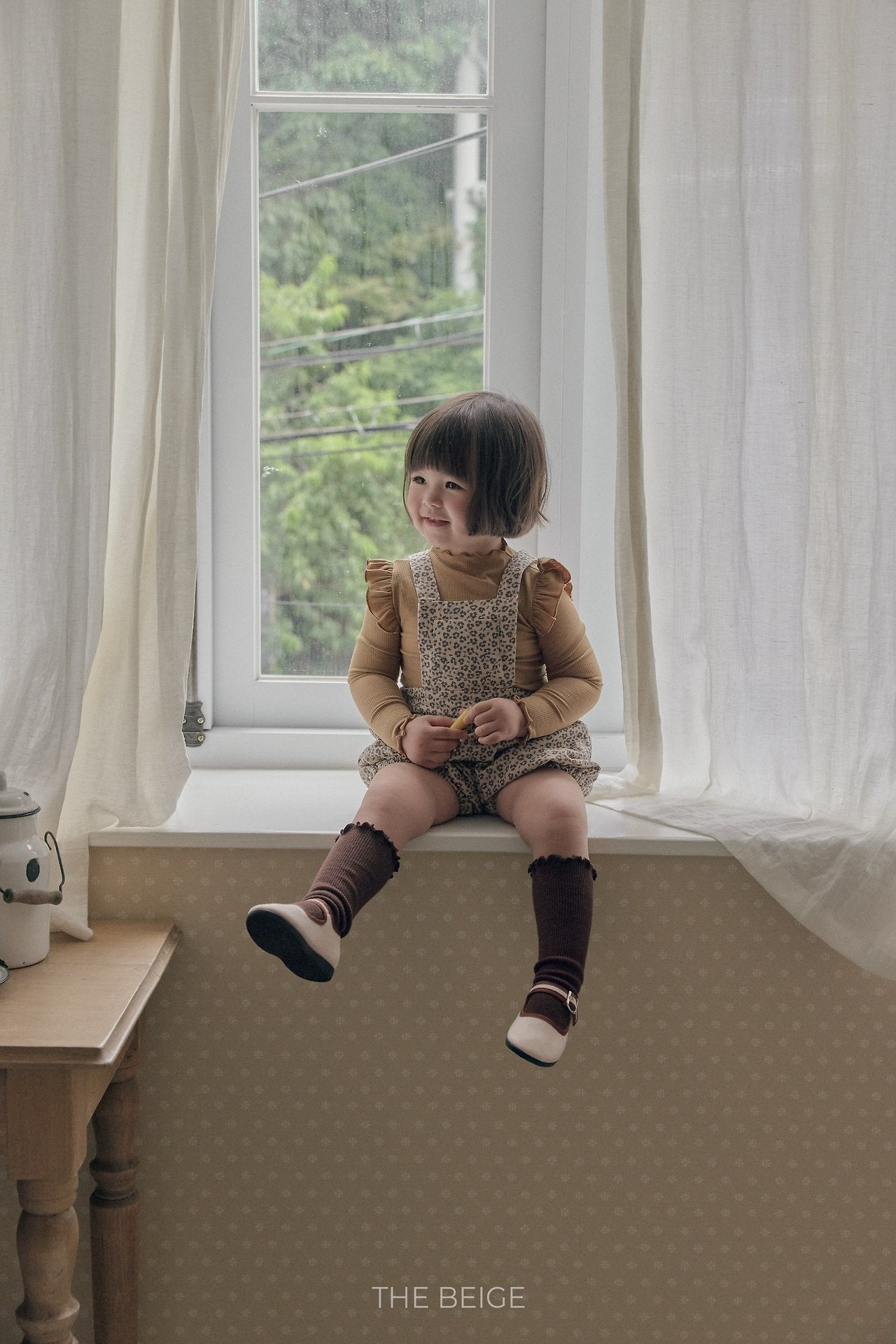［The beige］Pumpkin Suspender Pants