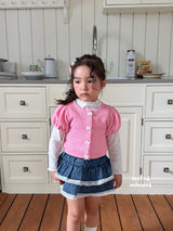 ［second moment］Puff ribbon cardigan
