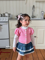 ［second moment］Puff ribbon cardigan