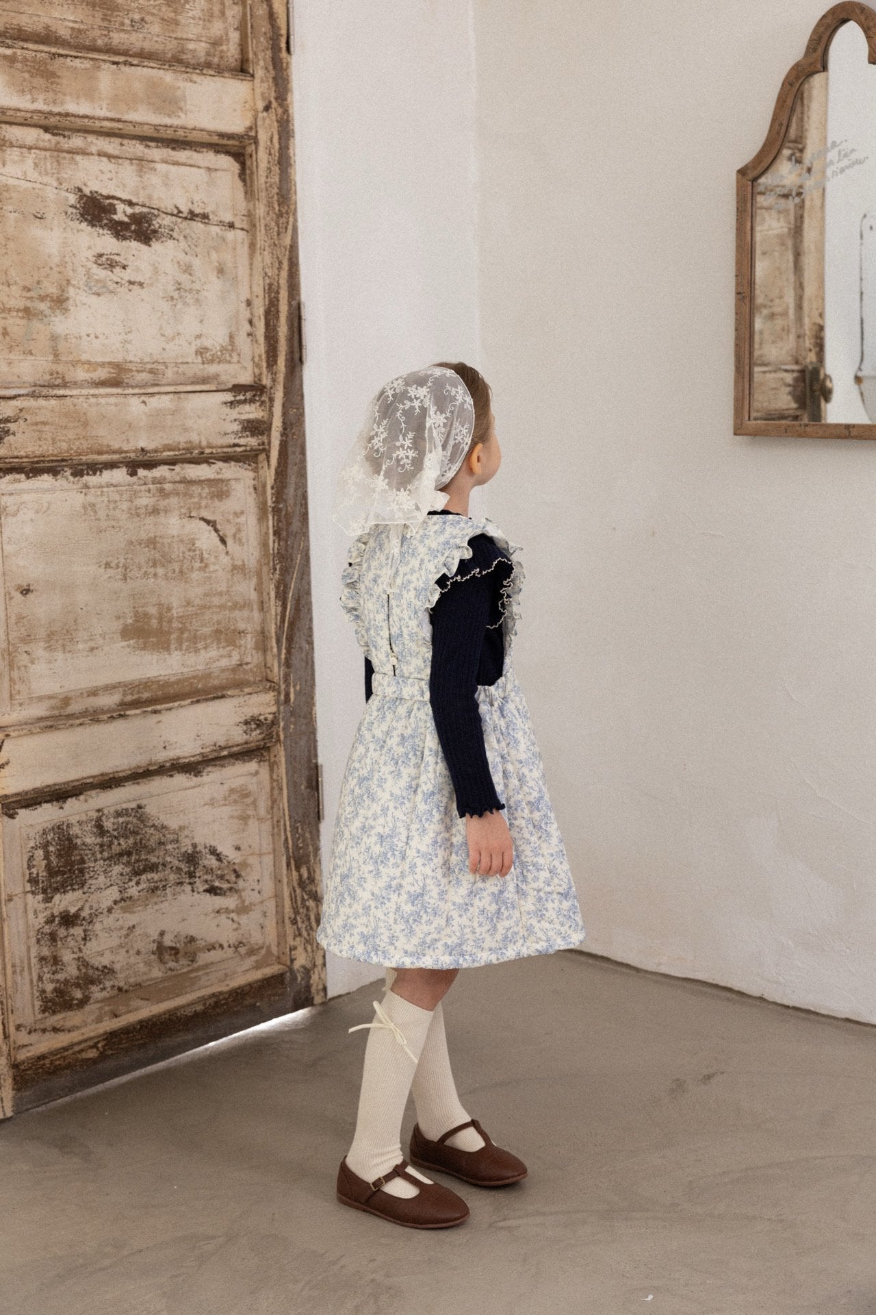 ［perrobebe］Iris padding one-piece