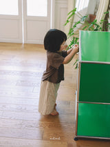 ［melmel］Stripe wide pants