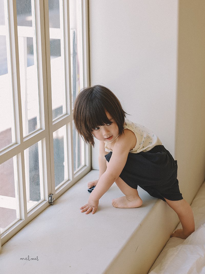 ［melmel］Linen short pants
