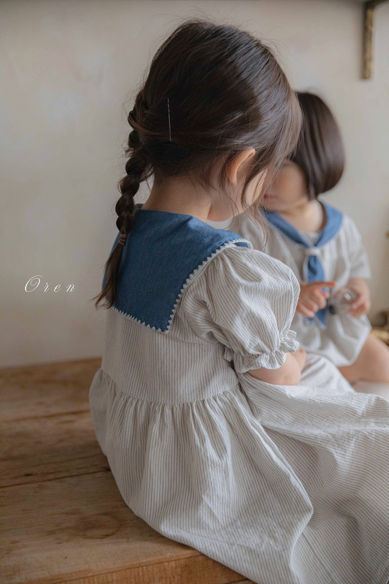 ［OREN］Pure tie stripe one-piece