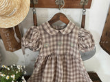 ［OREN］Check embroidery one-piece
