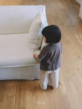 ［melmel］Stripe wide pants