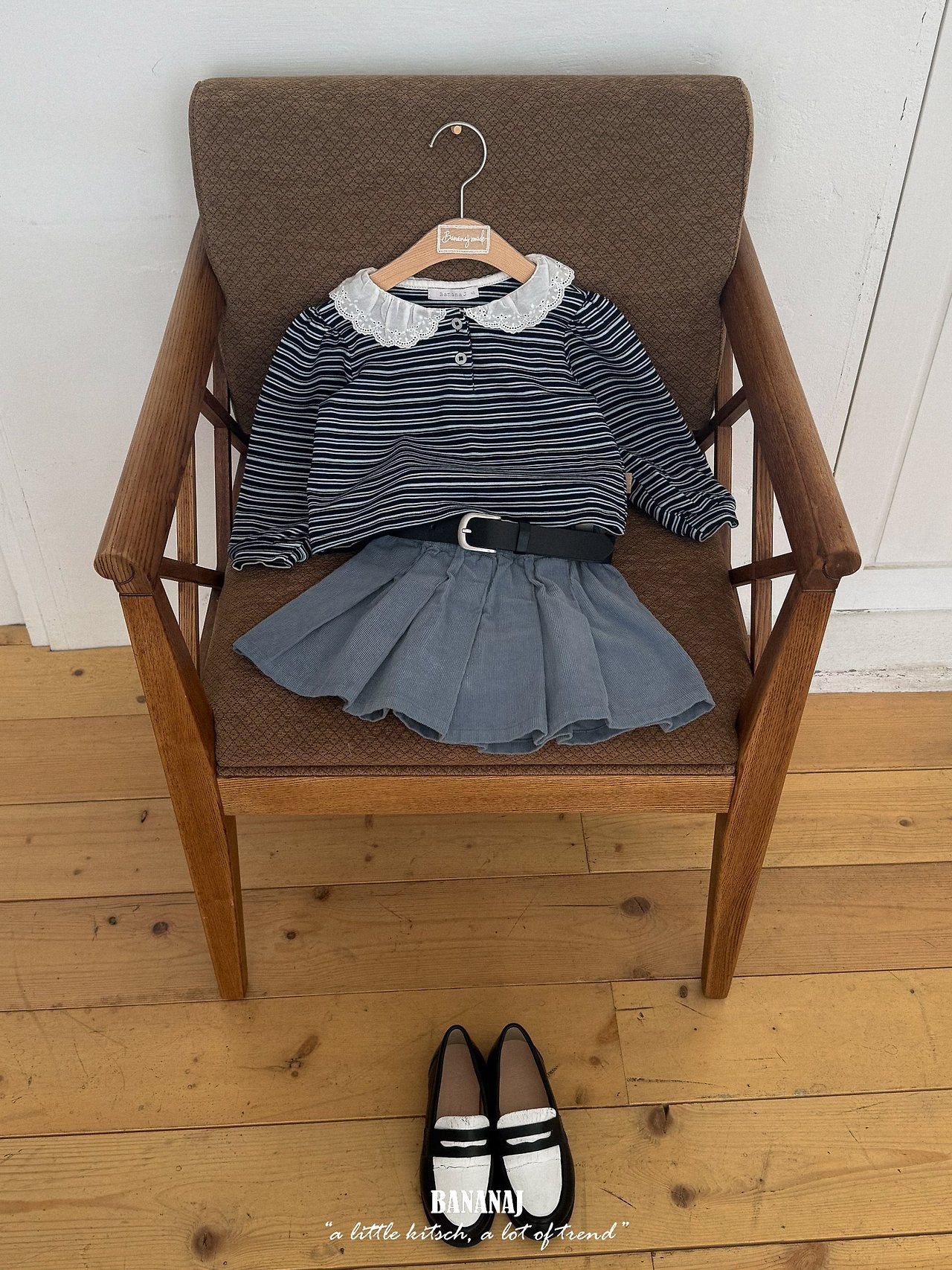［BANANAJ］Pia corduroy pleats skirt