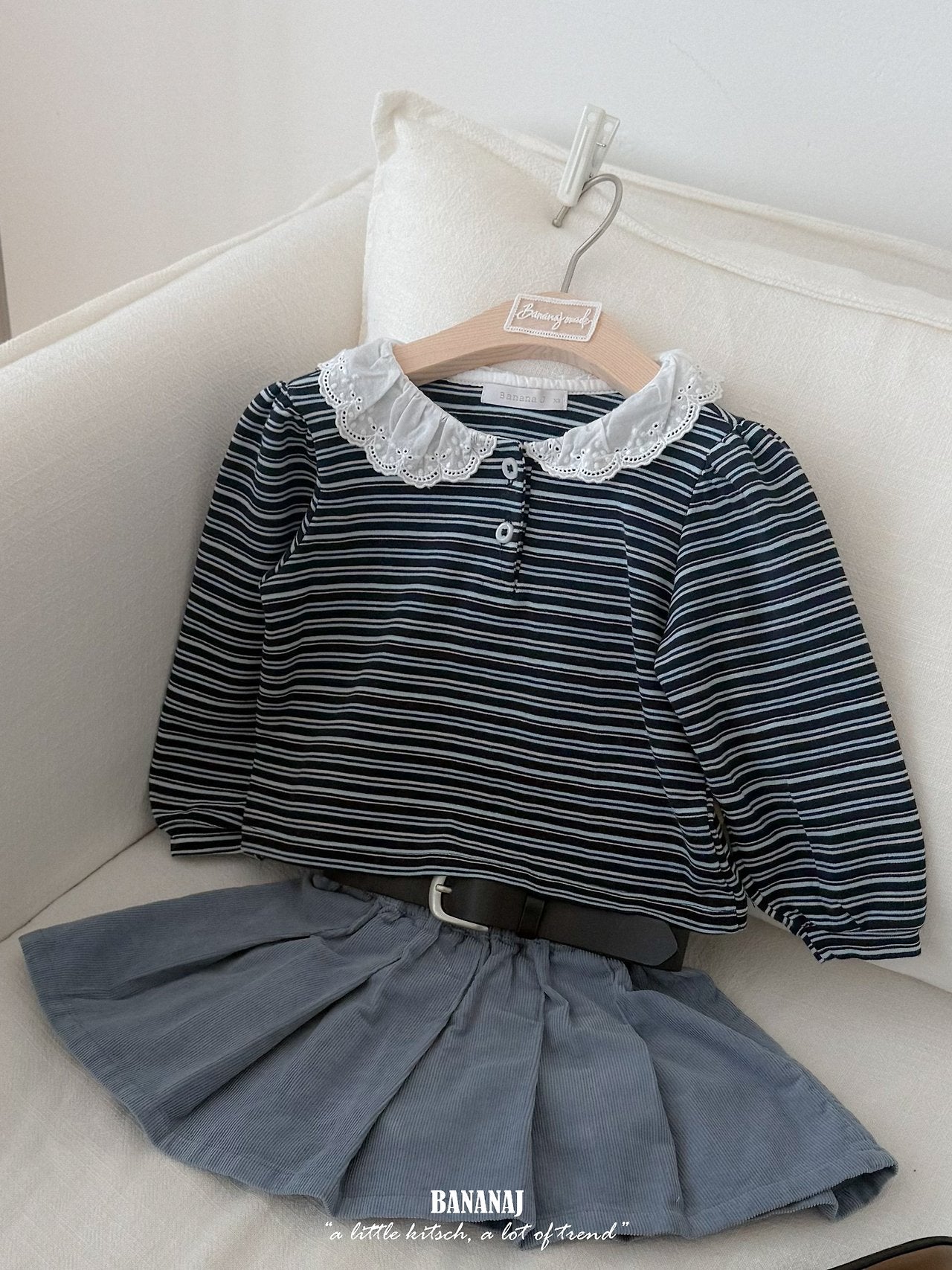 ［BANANAJ］Pia corduroy pleats skirt