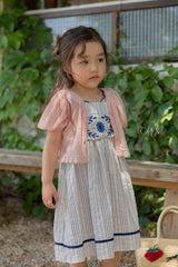 ［OREN］Linen puff lace cardigan