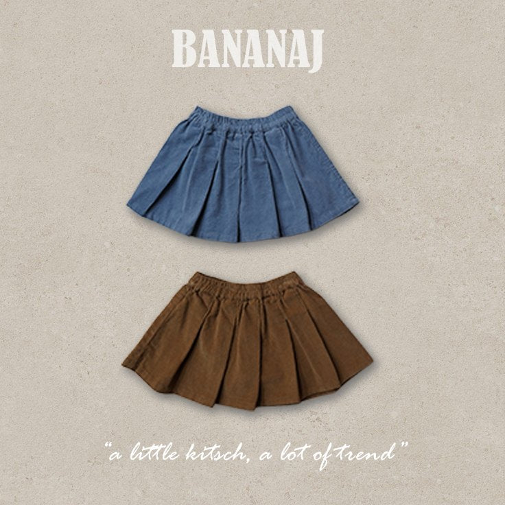 ［BANANAJ］Pia corduroy pleats skirt