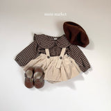 [mimi market] Corduroy suspender cancan skirt