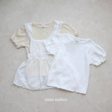 ［mimi market］Eyelet puff tops