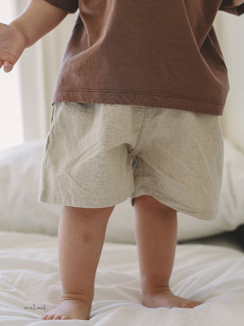 ［melmel］Linen short pants