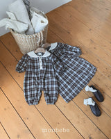[monbebe] River check rompers