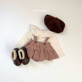 [mimi market] Corduroy suspender cancan skirt