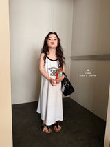 ［comma］Two tone long one-piece