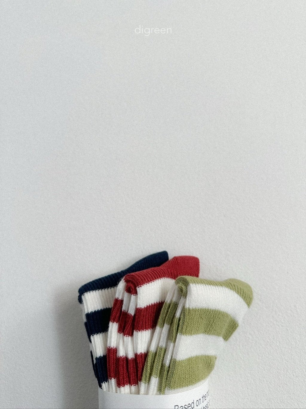 ［digreen］Minimal stripe socks set