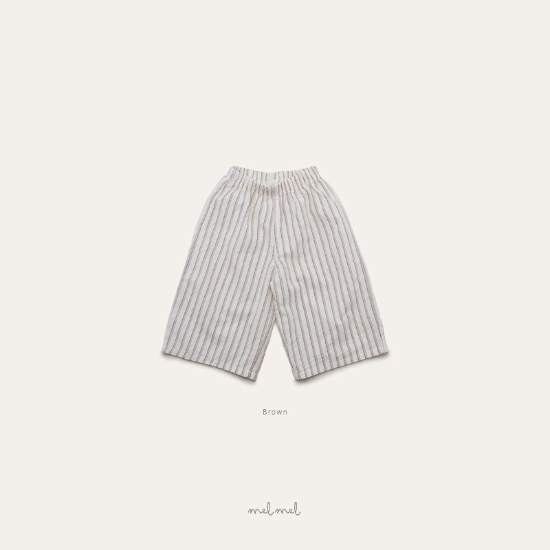［melmel］Stripe wide pants