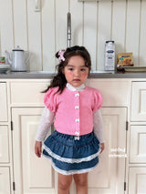 ［second moment］Puff ribbon cardigan