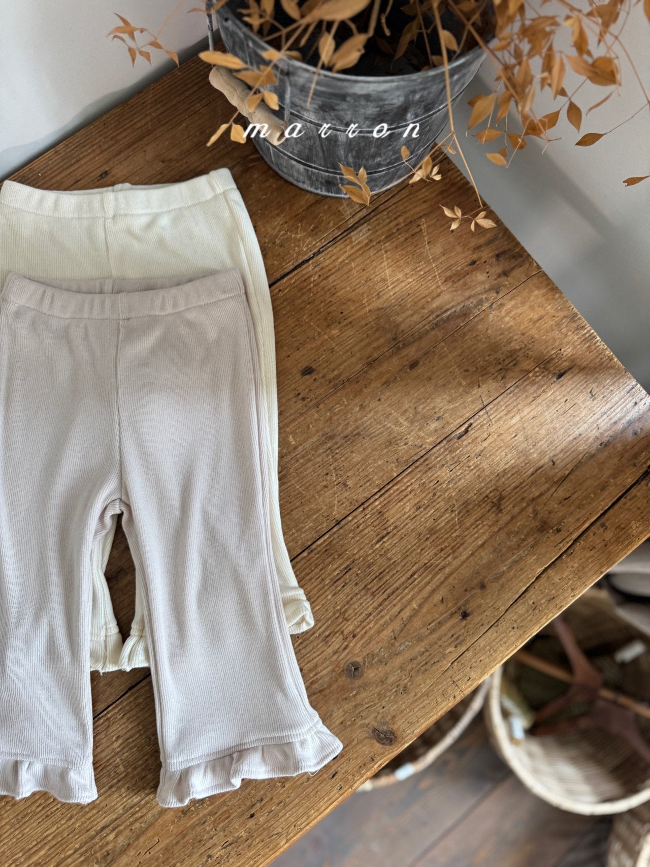 ［marron］Bunny frill pants