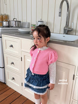 ［second moment］Puff ribbon cardigan