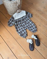 [monbebe] River check rompers