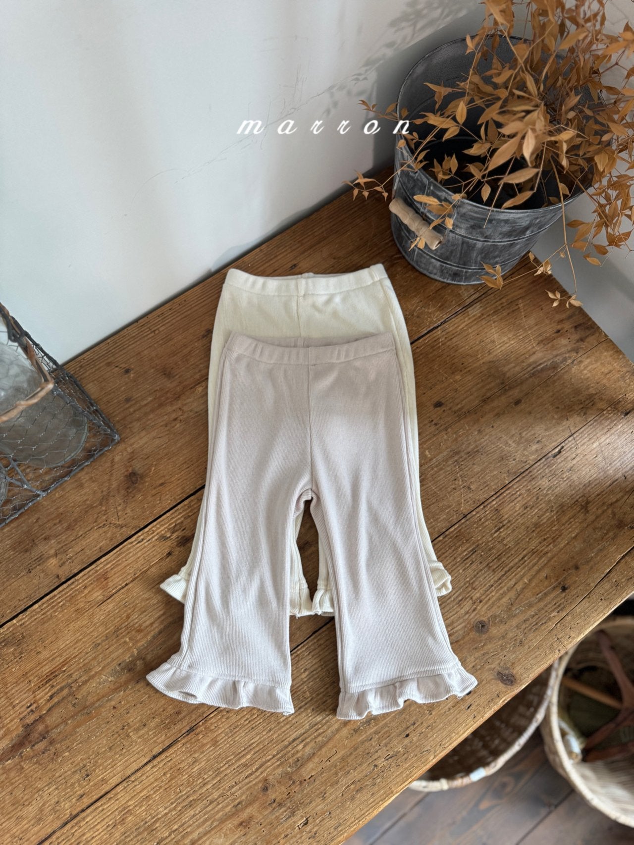 ［marron］Bunny frill pants