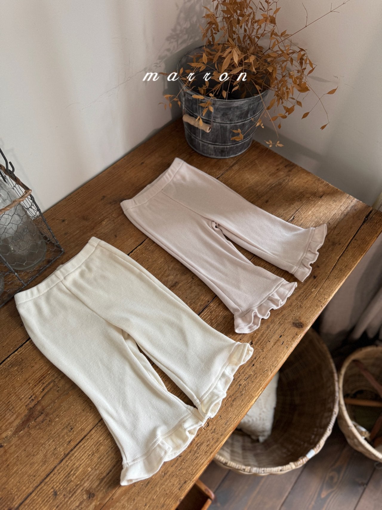 ［marron］Bunny frill pants