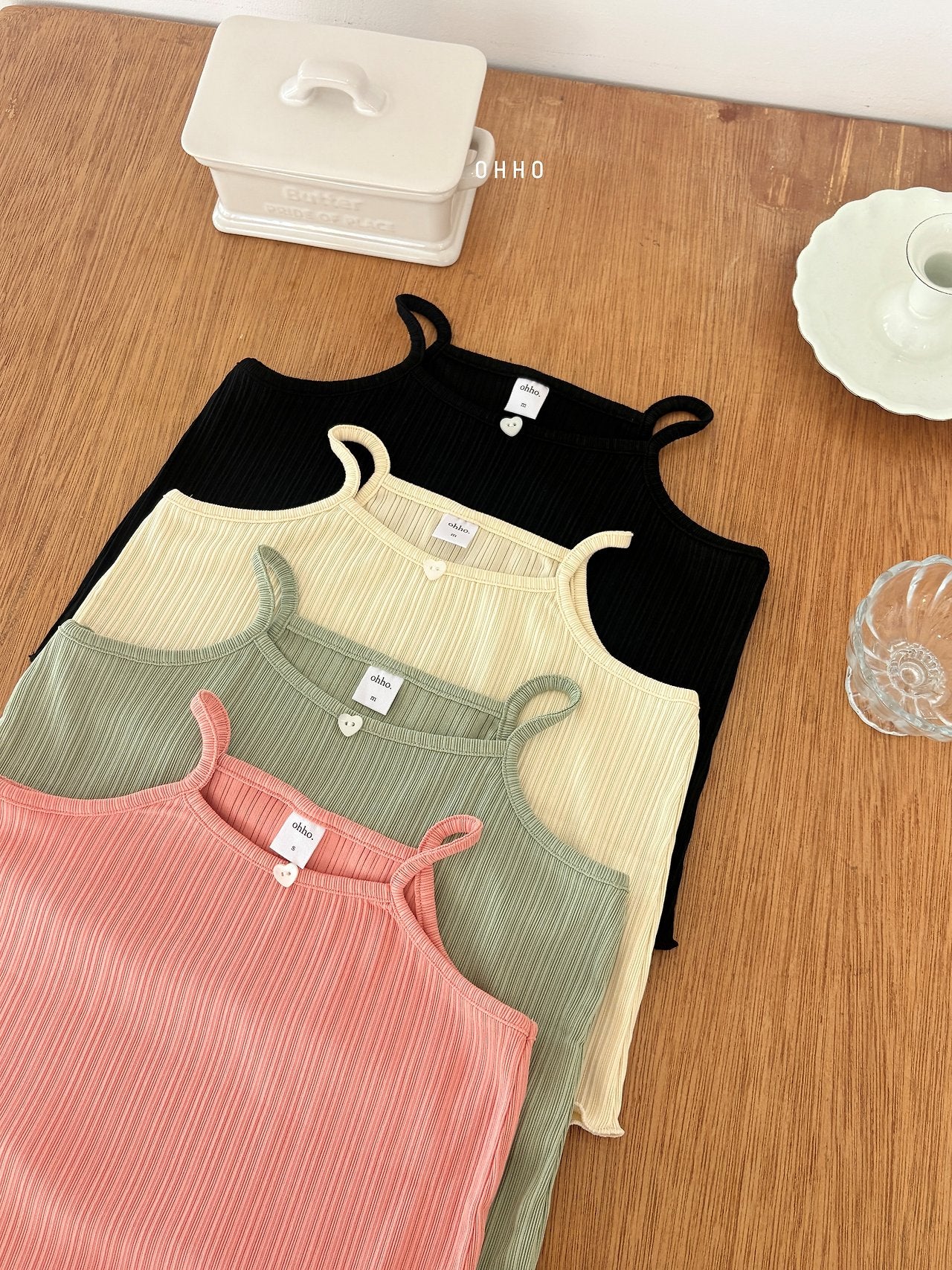 ［ohho］Heart pleats camisole