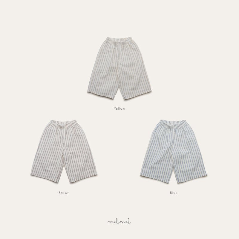 ［melmel］Stripe wide pants