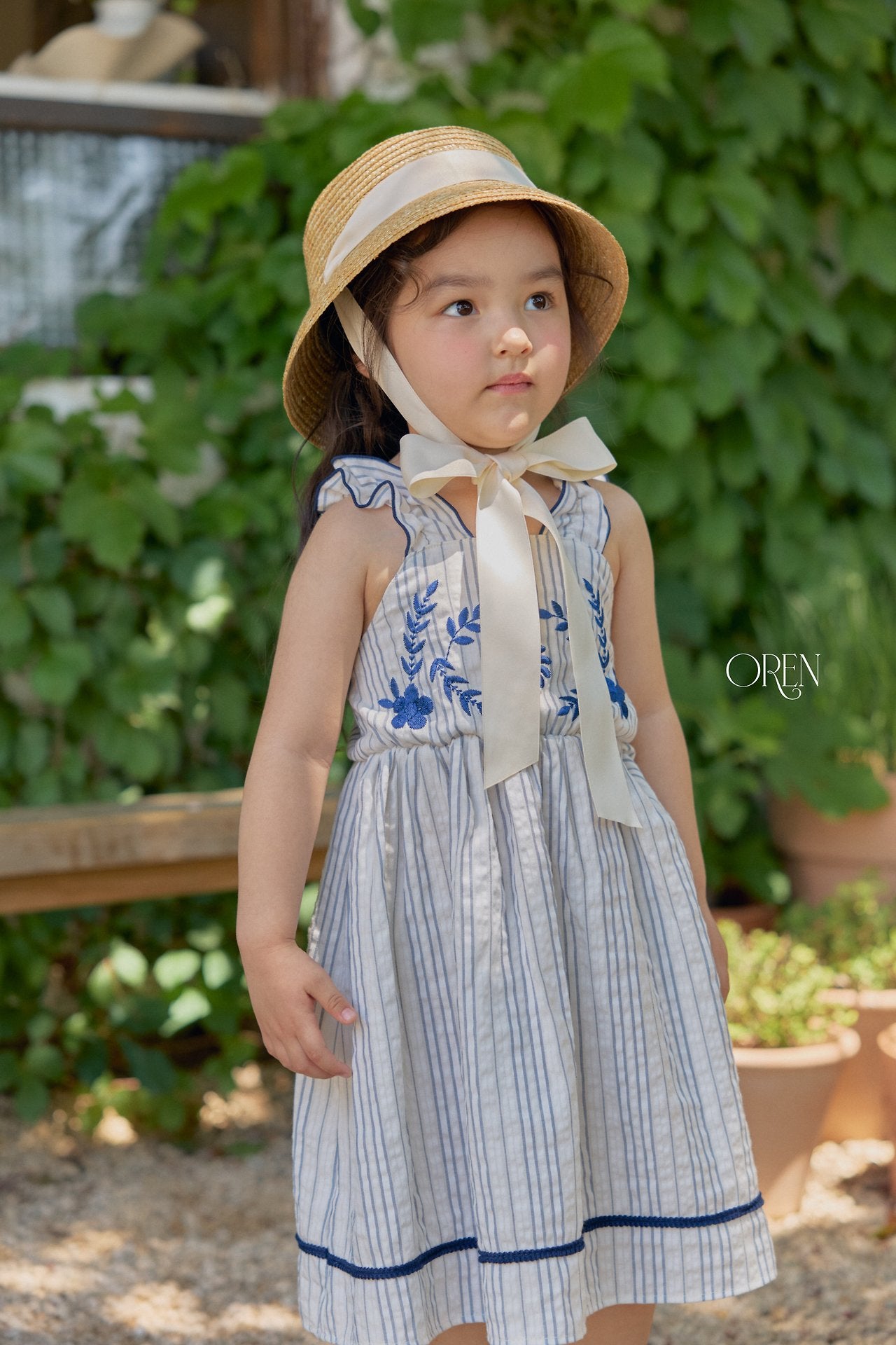 ［OREN］Casa stripe one-piece
