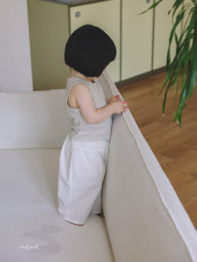 ［melmel］Linen wide pants