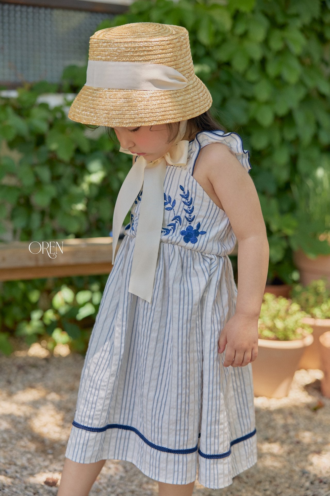 ［OREN］Casa stripe one-piece