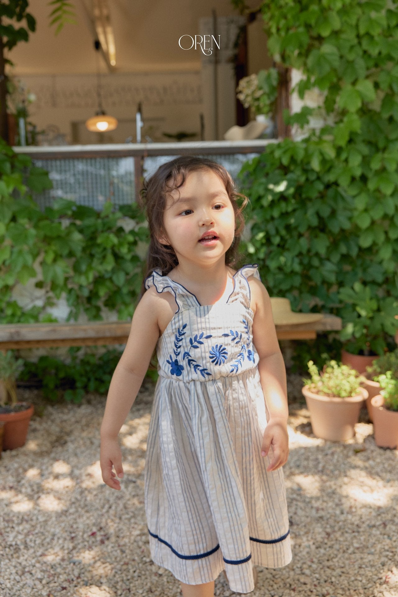 ［OREN］Casa stripe one-piece