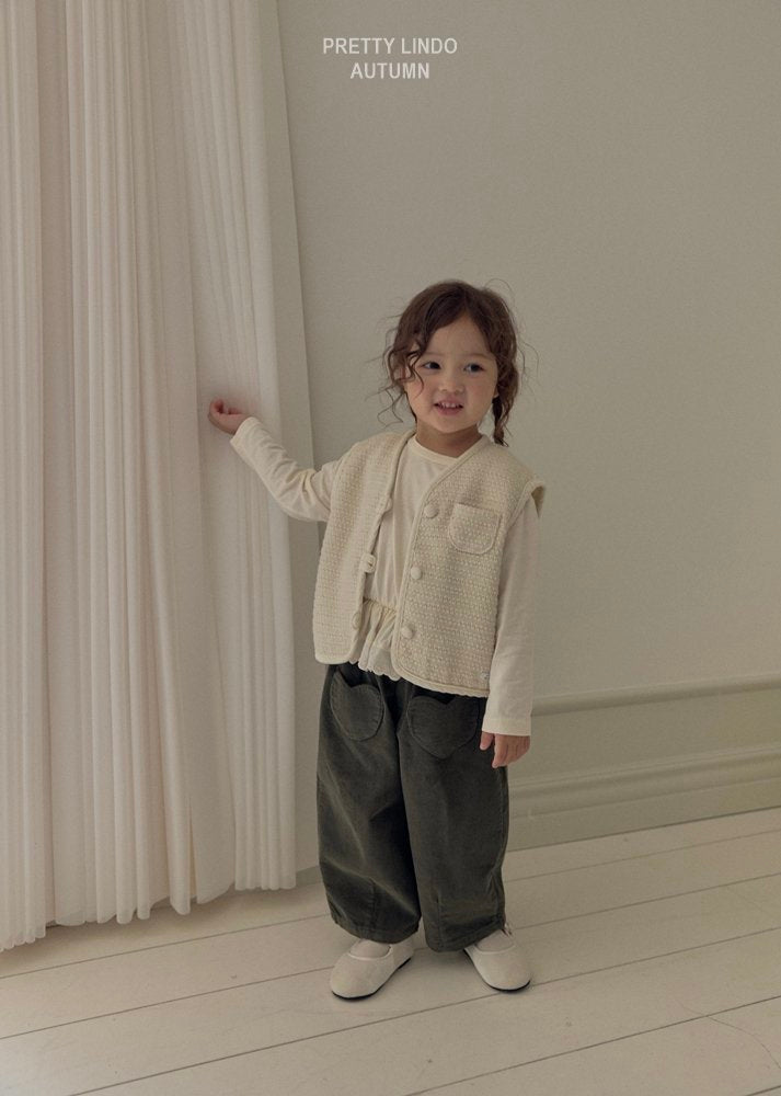 ［LINDO］Romantic heart corduroy pants