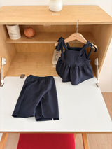 ［ohho］Soft denim capri pants