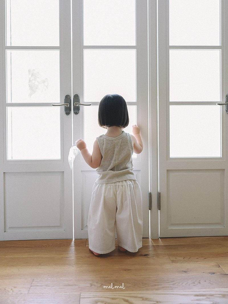 ［melmel］Linen wide pants