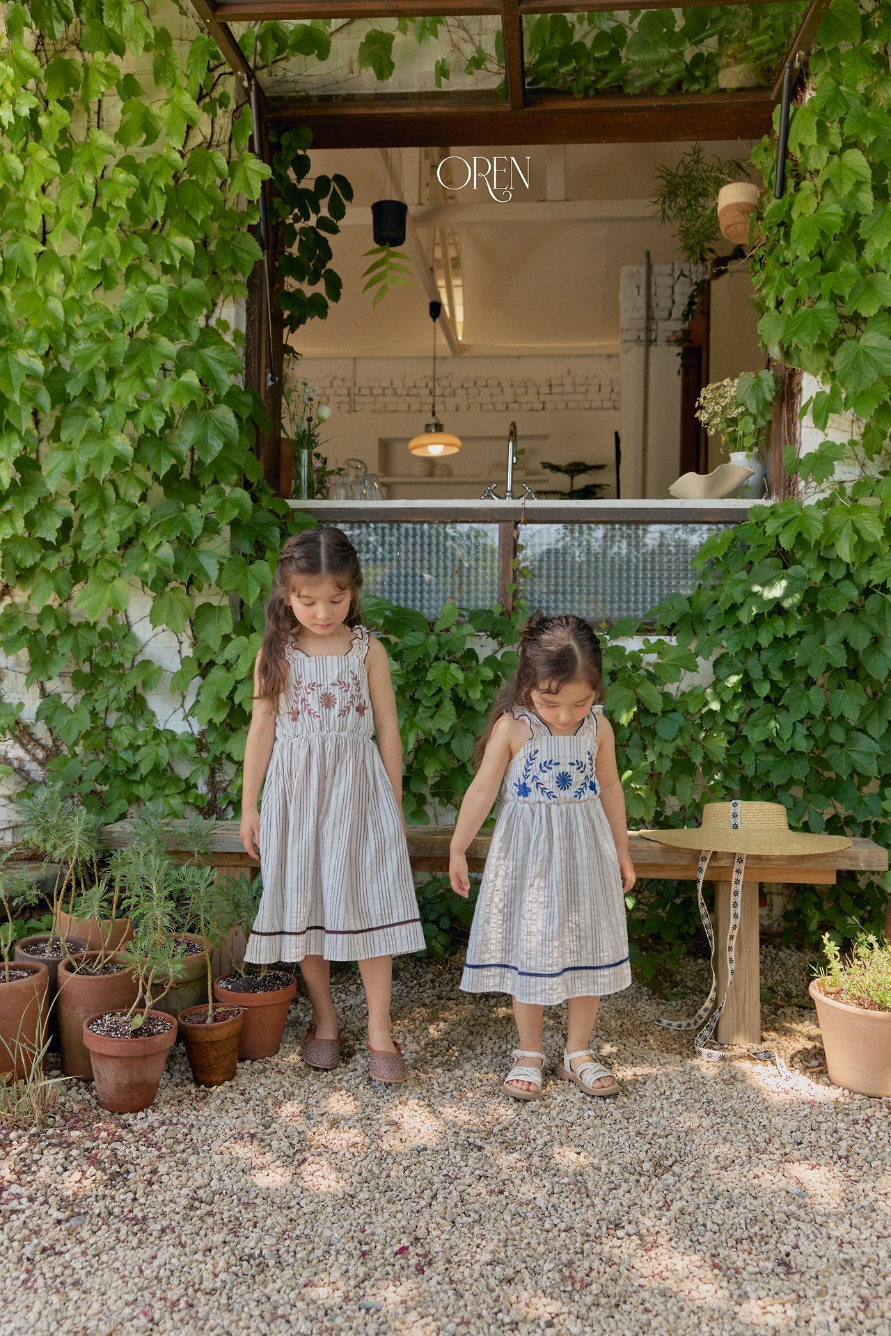 ［OREN］Casa stripe one-piece