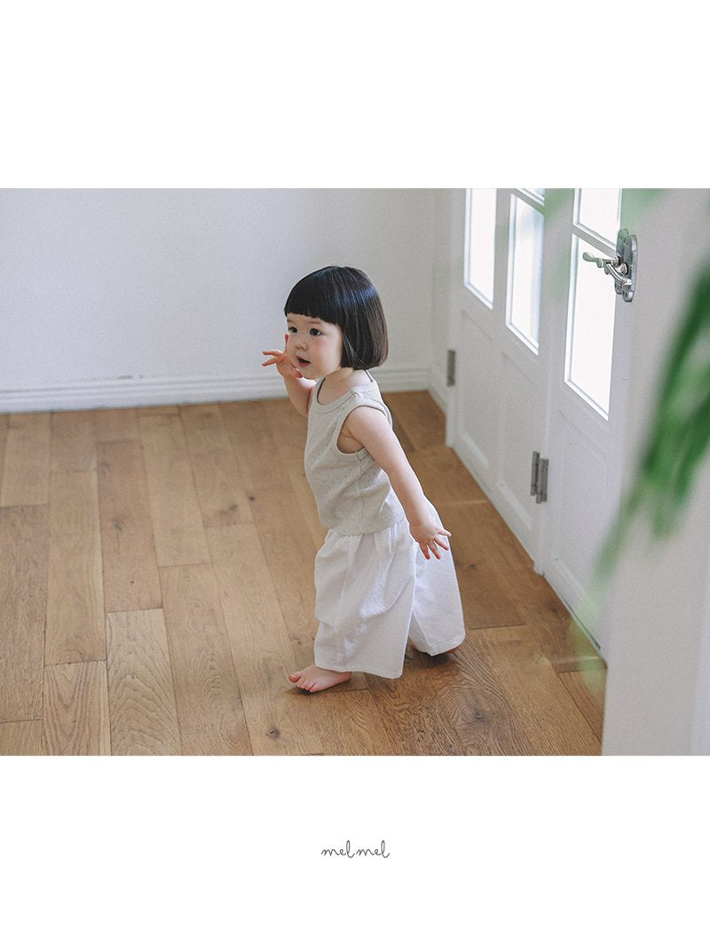 ［melmel］Linen wide pants