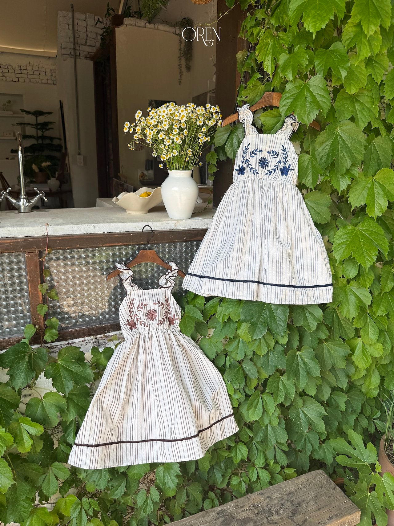 ［OREN］Casa stripe one-piece
