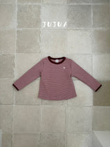 ［jujua］Momo stripe tops